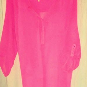Sheer long sleeve plus size shirt lot